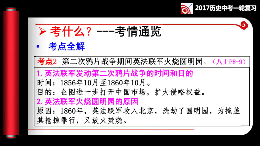 第13讲 第一、二次鸦片战争同步复习课件