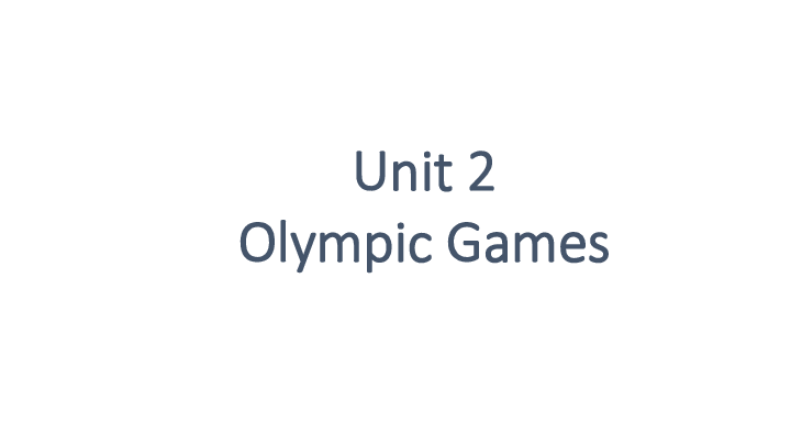 人教版高中英语必修二unit 2 The Olympic Games Reading课件（30张）