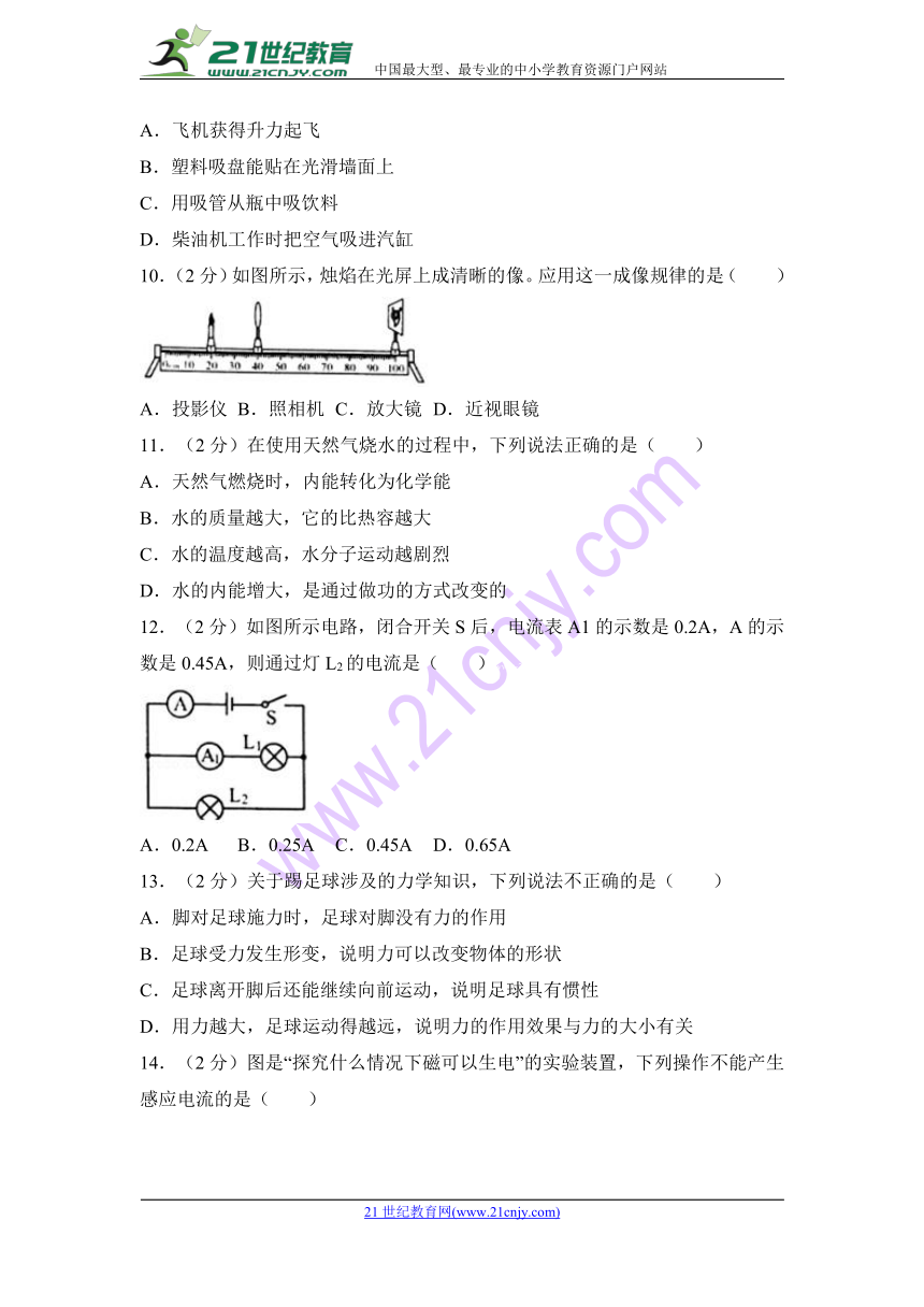 2018年广西北部湾四市同城联考中考物理一模试卷（含解析）