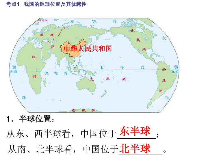 中考地理一轮复习课件：中国的疆域和人口（40张PPT）