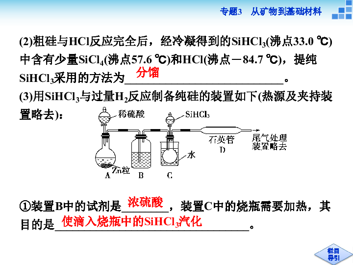 苏教版高中化学必修1同步教学课件：专题3 从矿物到基础材料 专题总结