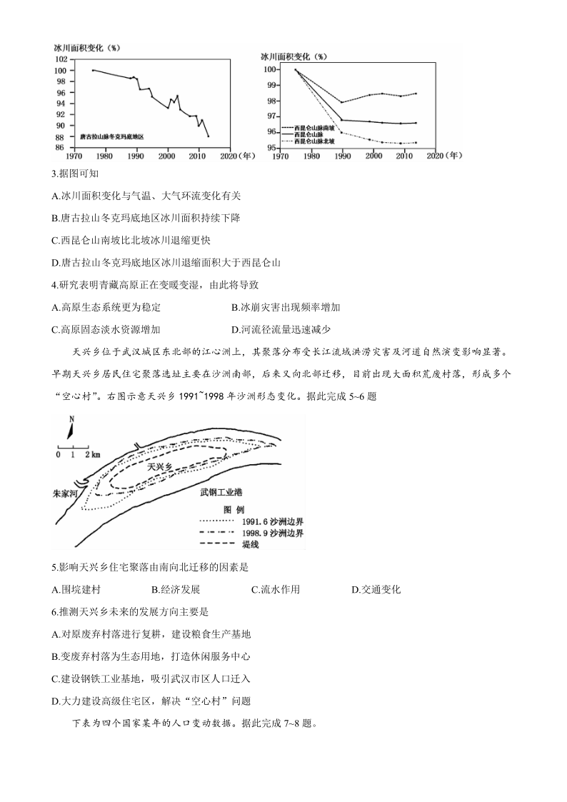 湖南省郴州市2019-2020学年高一下学期期末考试地理试题 Word版含答案