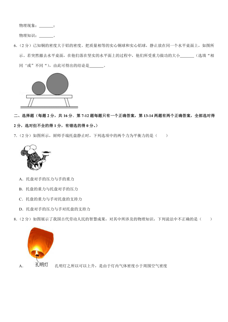 2019-2020学年河南省驻马店市上蔡县八年级（下）期末物理试卷word版有解析