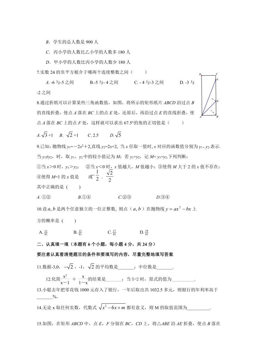 浙江省杭州市萧山区瓜沥一中2014年中考数学模拟试卷