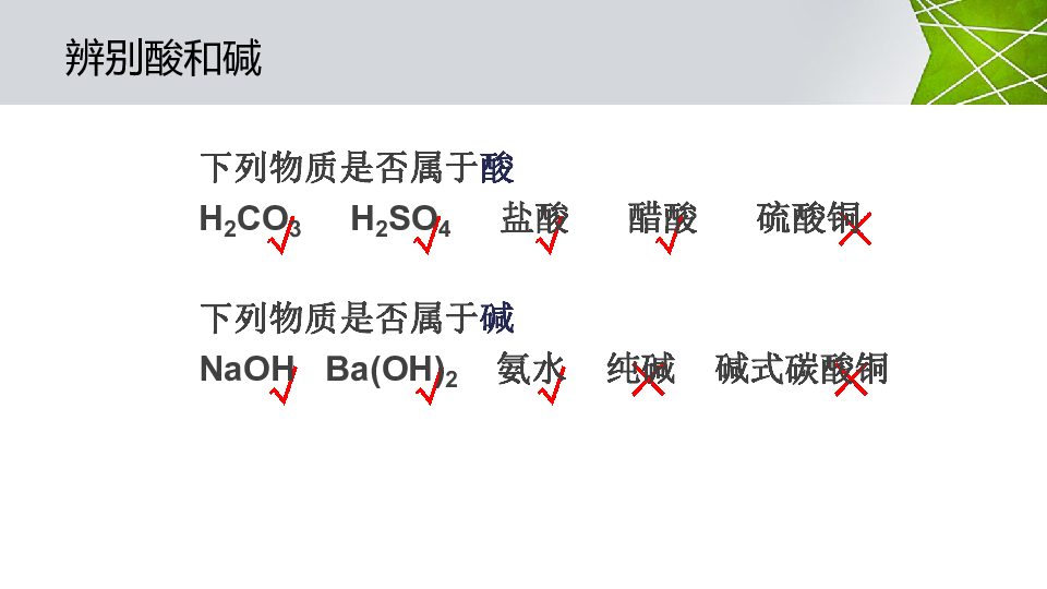 第十单元 酸和碱复习：酸与碱知识整理 课件(共22张PPT)