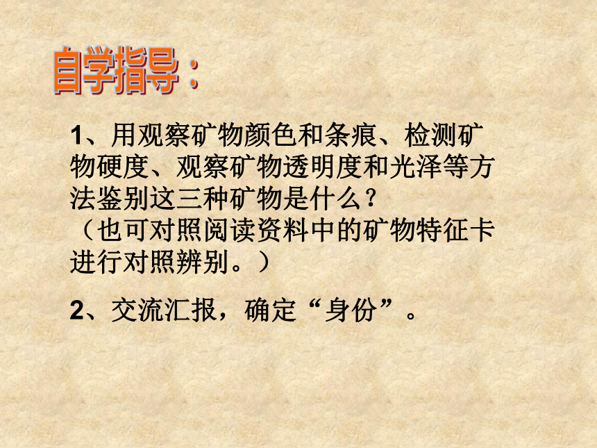 《面对几种不知名的矿物》课件1