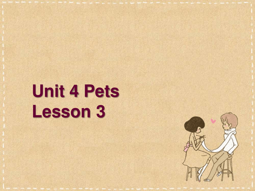 Unit 4 Pets Lesson 3 课件