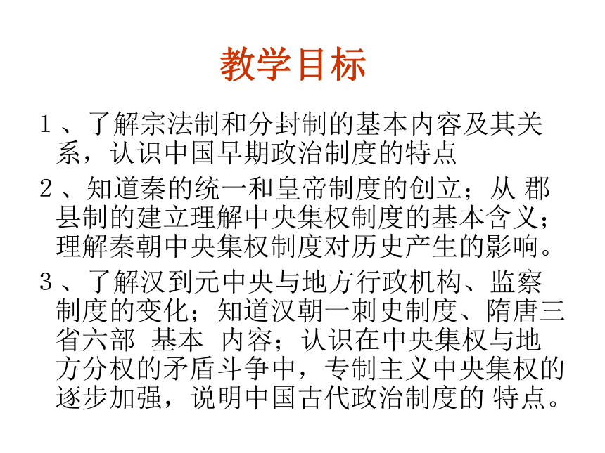 1.0《第一单元 古代中国政治制度》PPT课件（新人教版－必修1）
