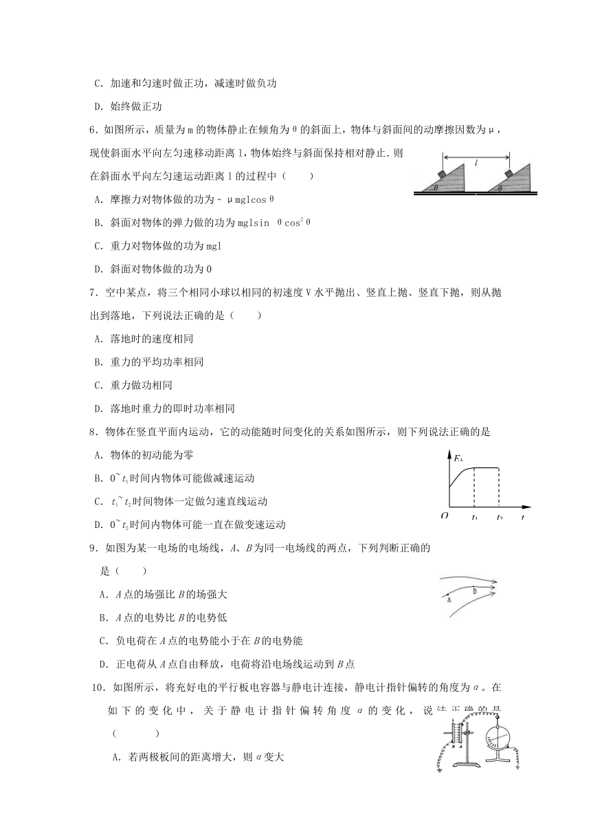 浙江诗阳市2016-2017学年高一物理下学期期中试题