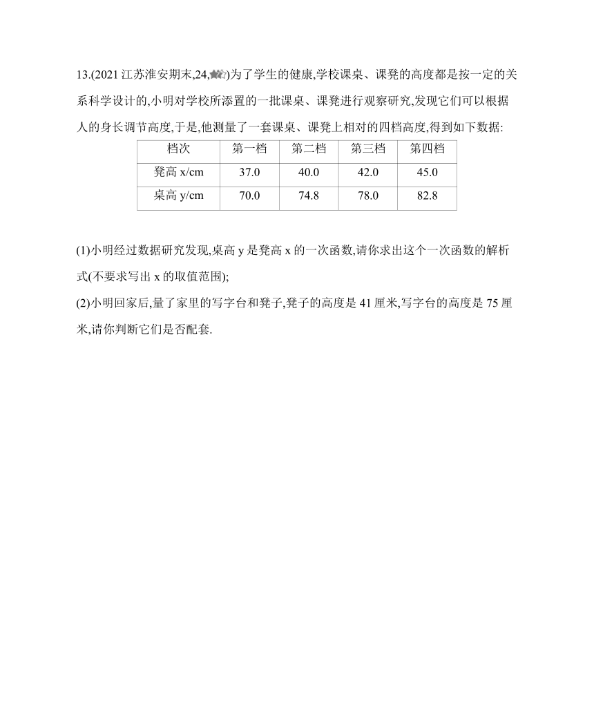 苏科版数学八年级上册6.2一次函数  同步练习（含解析）
