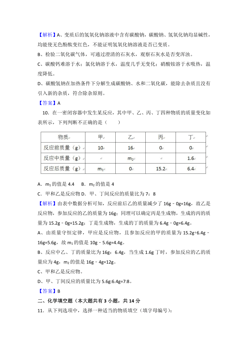 2018年江苏省徐州市中考化学真题试卷（word版，含解析）