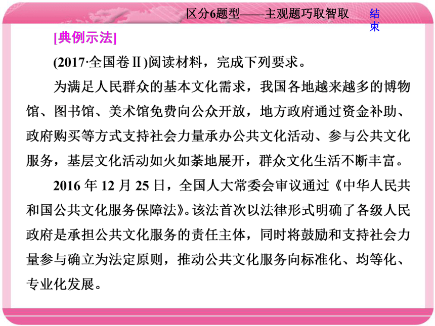 2018江苏高考政治二轮课件：考前最后一课第二讲区分6题型—主观题巧取智取52张