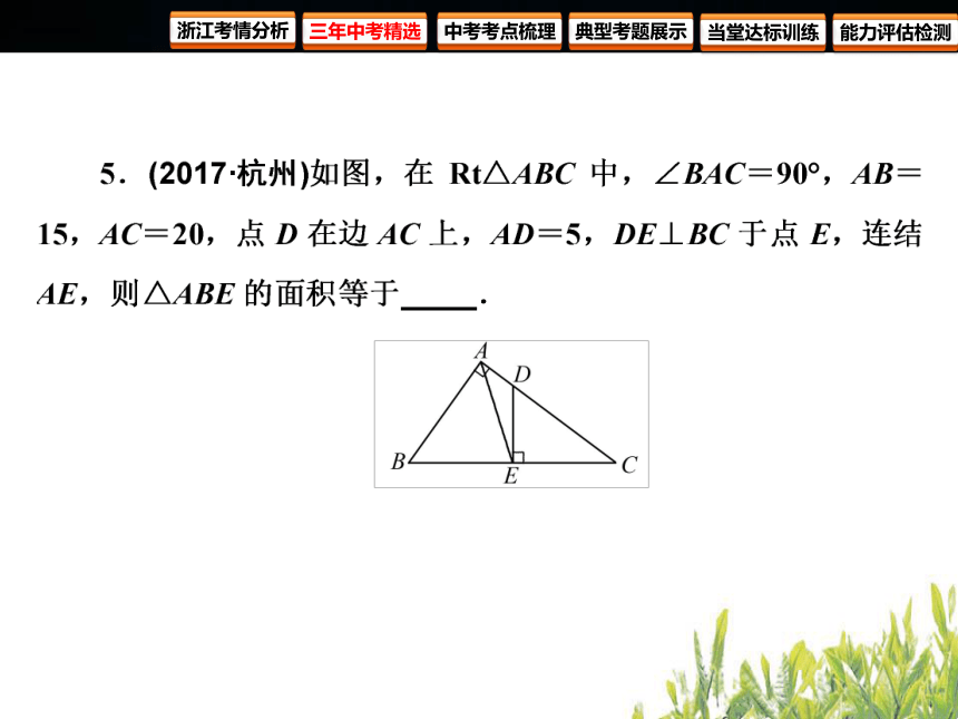 2018年浙江中考数学复习图形的认识与三角形第14课时 三角形（105张PPT）