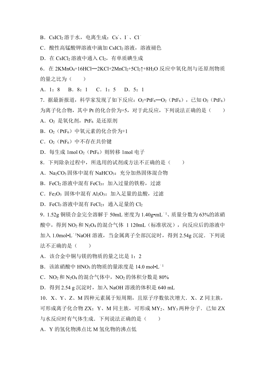 山东省枣庄市滕州市善国中学2017届高三（上）期末化学复习试卷（六）+（解析版）