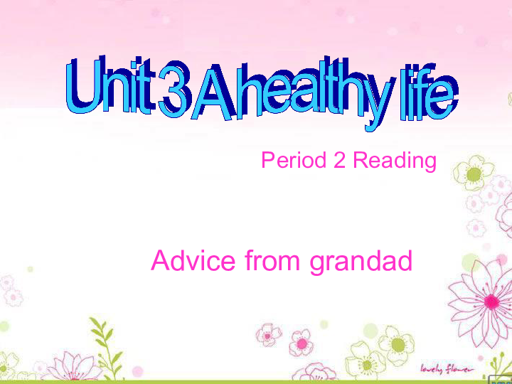 unit 3 a healthy life reading