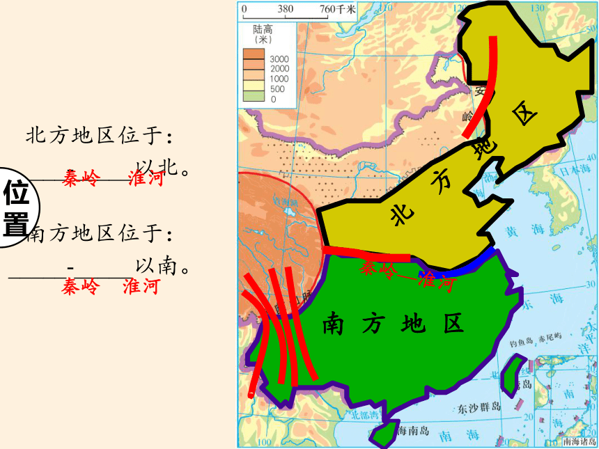 南方和北方划分地图图片