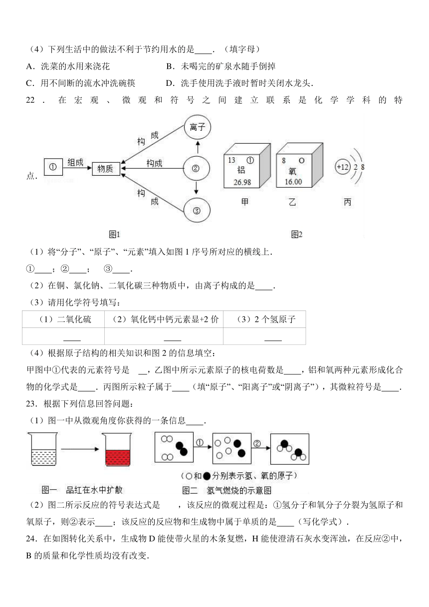 甘肃省武威市凉州区永昌镇和寨学校2017届九年级（上）期中化学试卷（解析版）