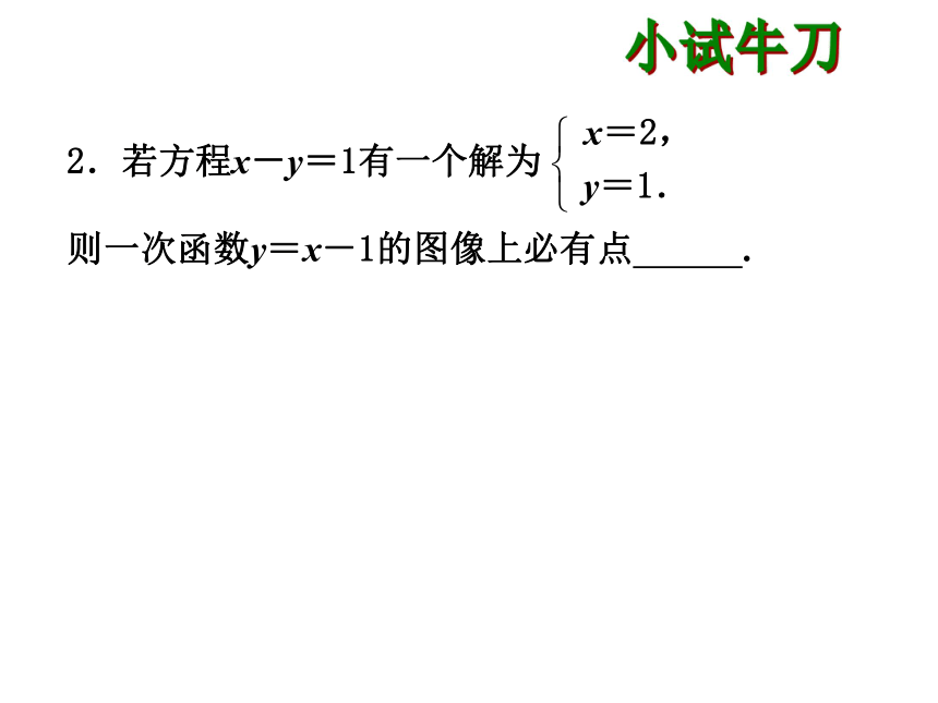 12.3  一次函数与二元一次方程课件（15张PPT）