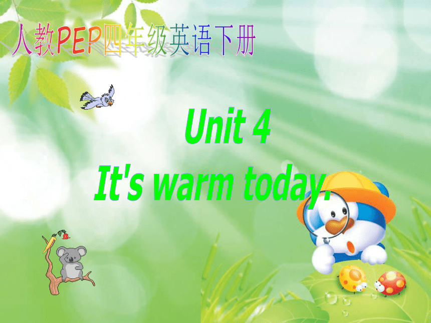 pep4 Unit4 It’s warm today B Let’s talk课件