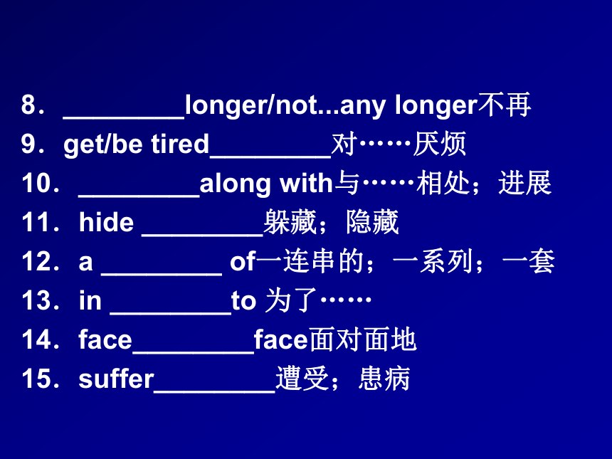 人教版高中英语必修1unit 1-5期末各单元重点词汇复习课件（41张）