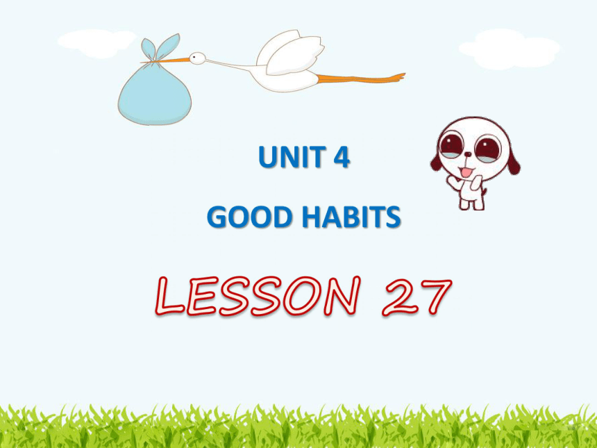 Unit 4 Good habits LESSON 27 课件  (共17张PPT)