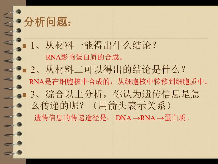 人教版高中生物必修二第4章第1节基因指导蛋白质的合成 课件共19张PPT