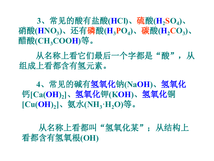 人教版九年级化学下册《课题1 常见的酸和碱》课件