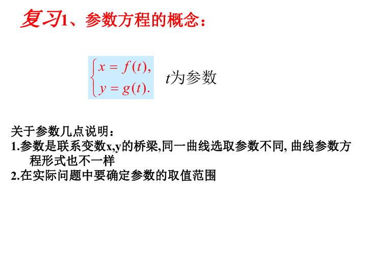 人教版A版选修4—4   2.2 圆锥曲线的参数方程（共21张ppt）