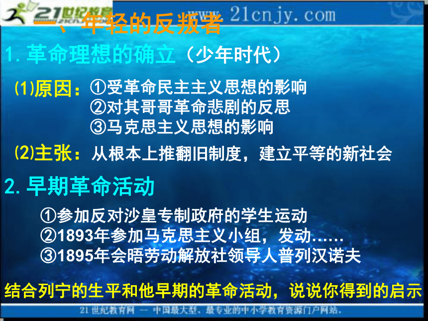 2010历史高考专题复习精品系列课件109《第一个社会主义国家缔造者列宁》