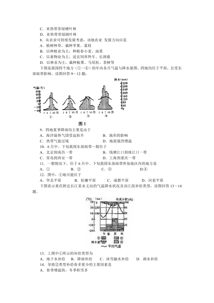 中国地理训练[上学期]