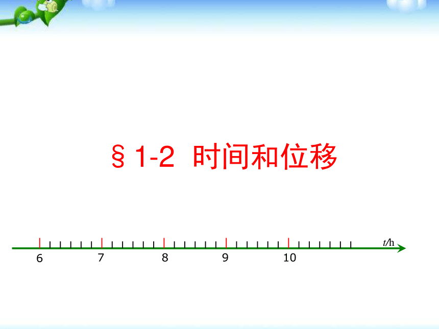 人教版物理必修一同步课件：1-2时间和位移 (1):12张PPT