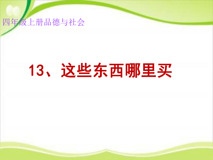 13《这些东西哪里买》课件1