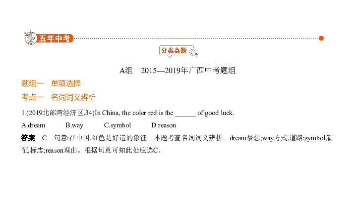 2020届广西中考英语复习课件 专题一名词（54PPT）