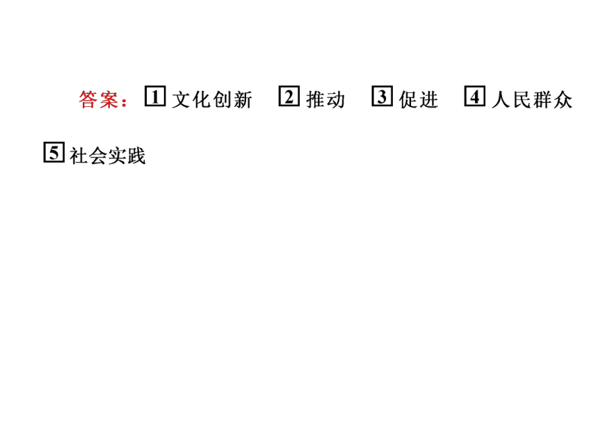 《状元之路》2014届高考政治（新课标通用版）一轮复习课件（考纲点击+回归教材+考点突破）：3-2-5文化创新
