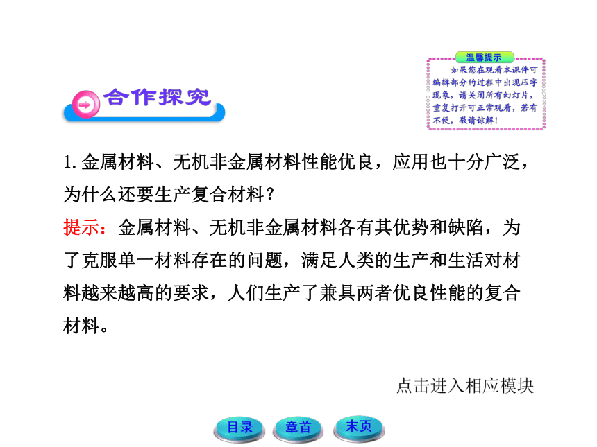 11-12版高中化学课时讲练通配套课件：4.3 复合材料（鲁科版必修1）