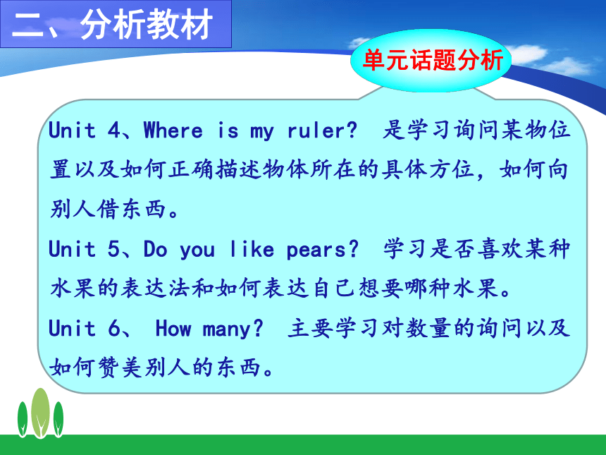 2018三年级英语下册知识树说教材