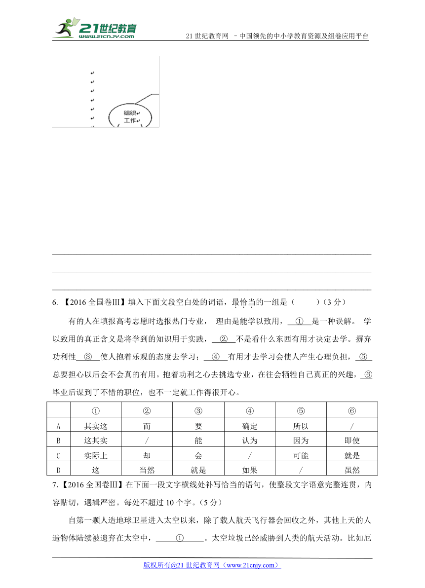 【备考2018】三年高考真题 第一部分 语言文字运用 专题三 语言的连贯、得体、简明 A组 全国卷（含答案）