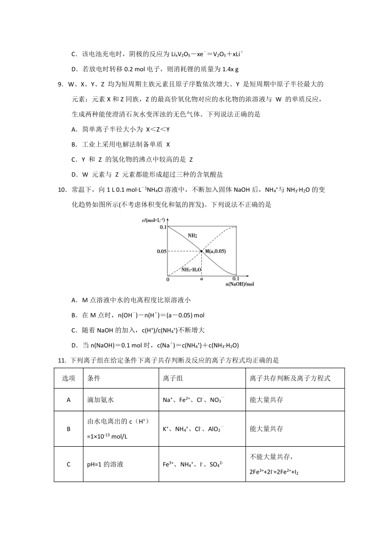 安徽省合肥九中2020届高三上学期第一次月考化学试卷