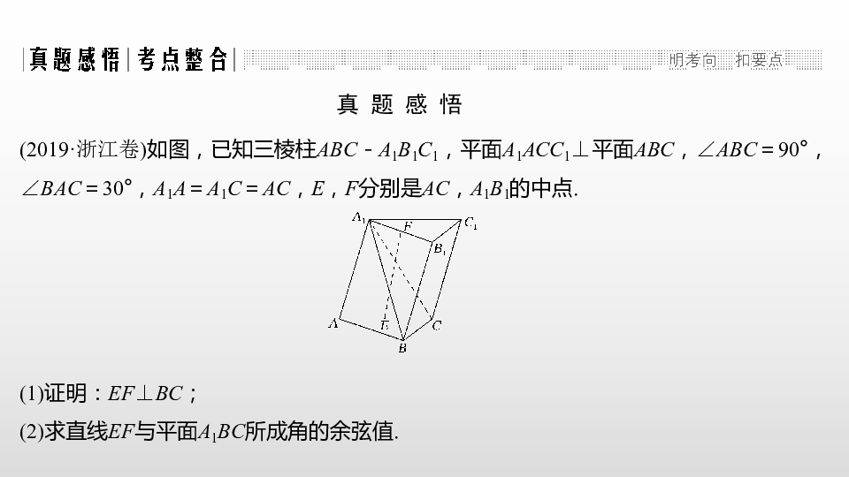 2020版高考数学浙江版二轮专题复习 专题二第2讲 立体几何中的空间角问题