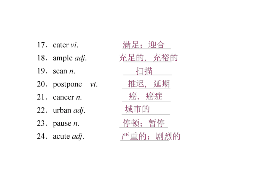 2017届高考北师大版英语一轮复习：选修7 unit21 human iology