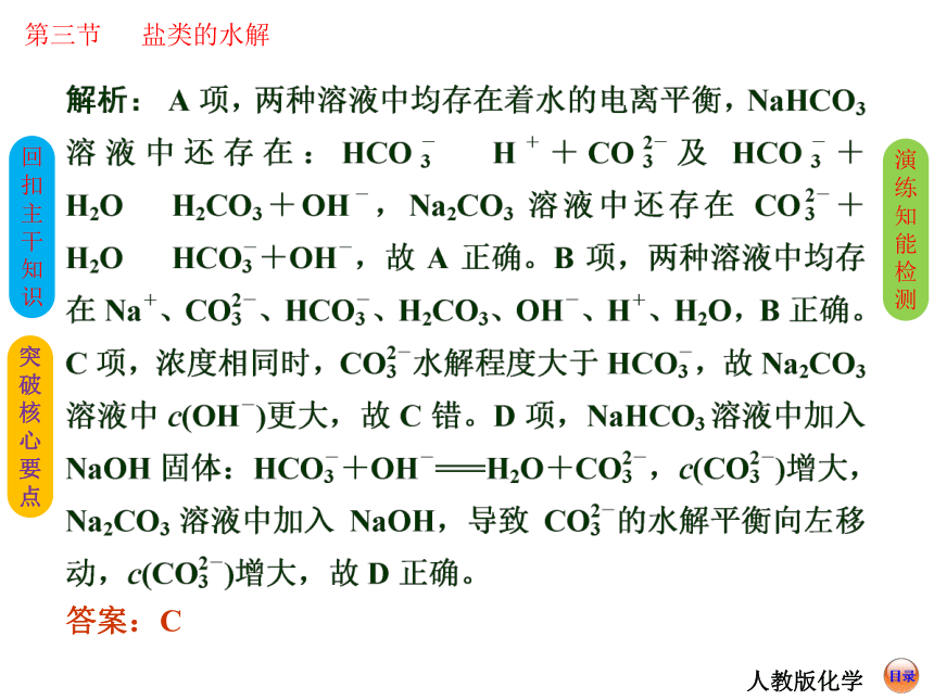 【创新方案】2014届高考化学总复习 精品课件（回扣主干知识+突破核心要点+提升学科素养）：盐类的水解（62张PPT）