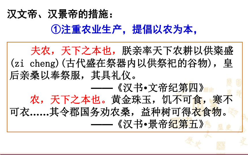 人教版七上第11课 西汉建立和“文景之治” 课件（33张）