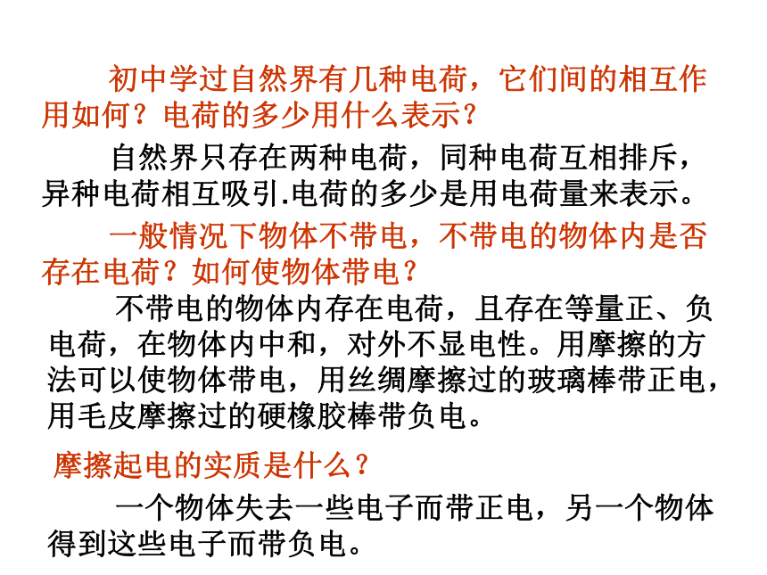 湖南省长沙市湘府中学高中物理选修3-1：1.1电荷及其守恒定律 (共25张PPT)