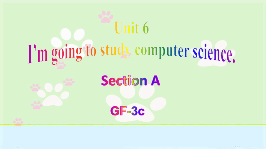 Unit 6 I'm going to study computer science. Section A Grammar Focus-3c 课件(共24张PPT)