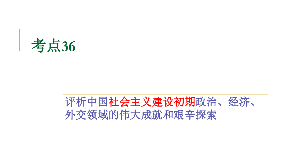 考点36社会主义建设的艰难探索 课件（15张PPT）