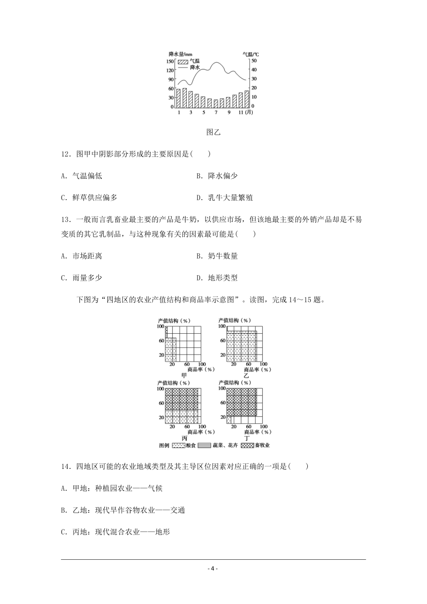 陕西省黄陵中学高新部2017-2018学年高一6月月考地理试题（Word版含答案）