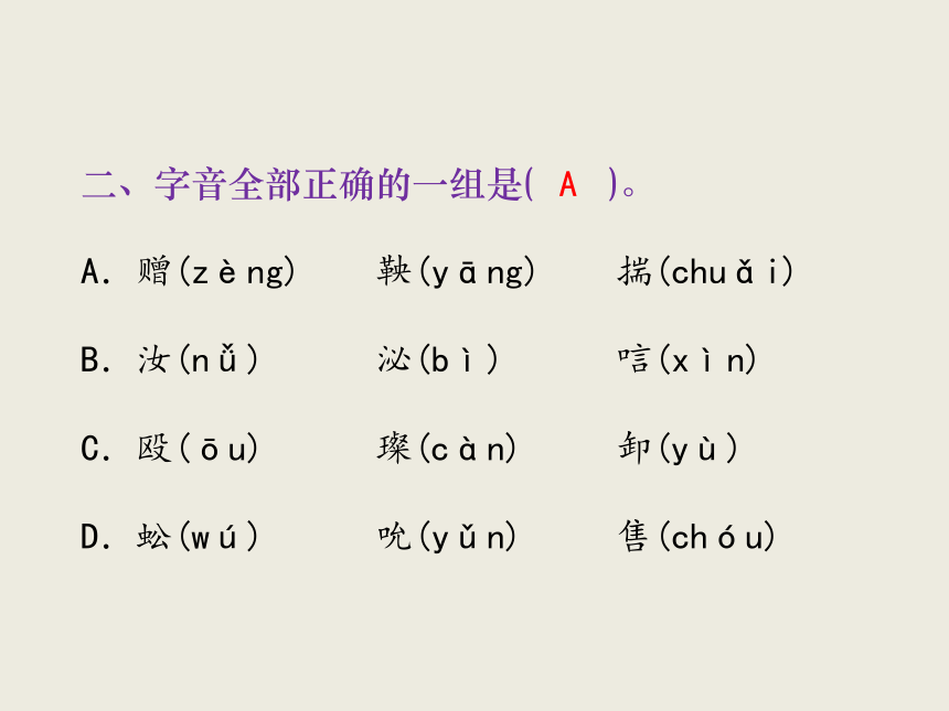 归类复习课件－拼音与汉字 语文 版 (共19张PPT)