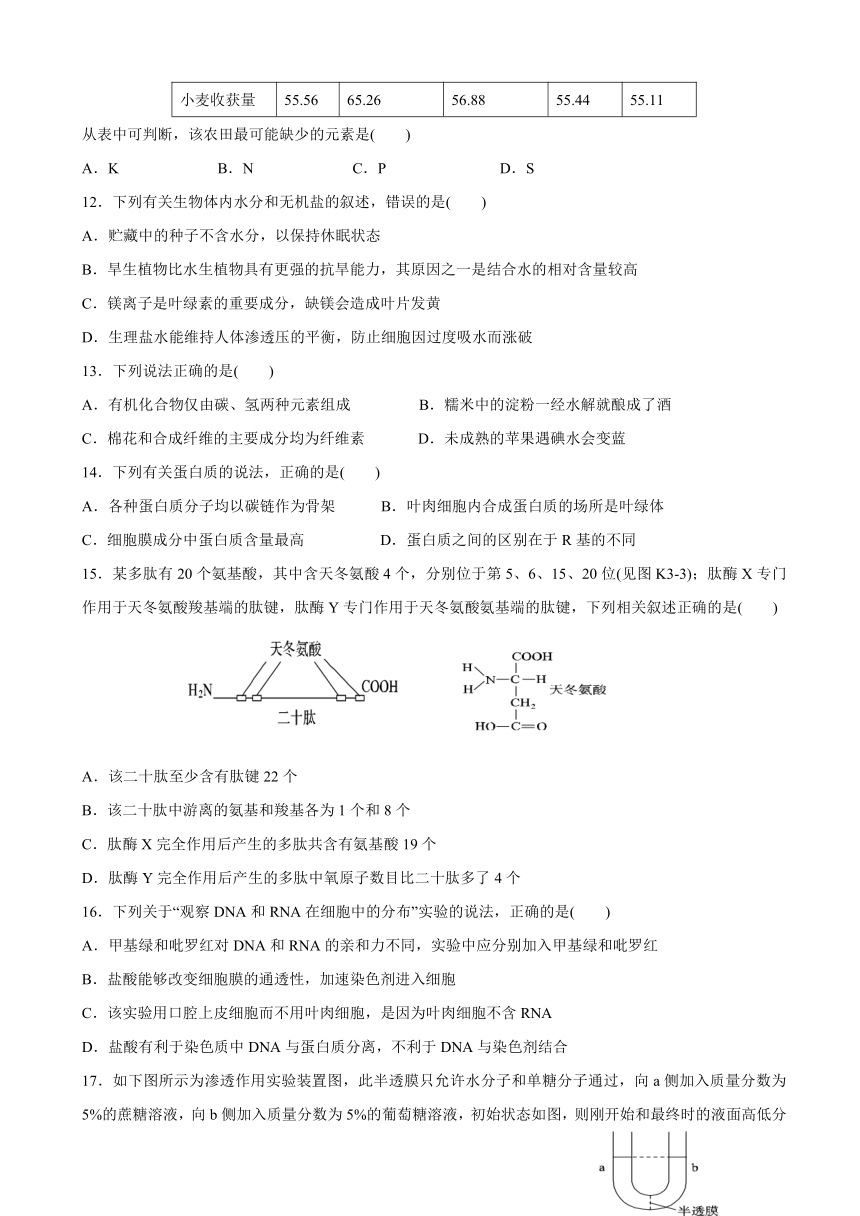 江西省吉安县第三中学2016-2017学年高一6月月考生物试题