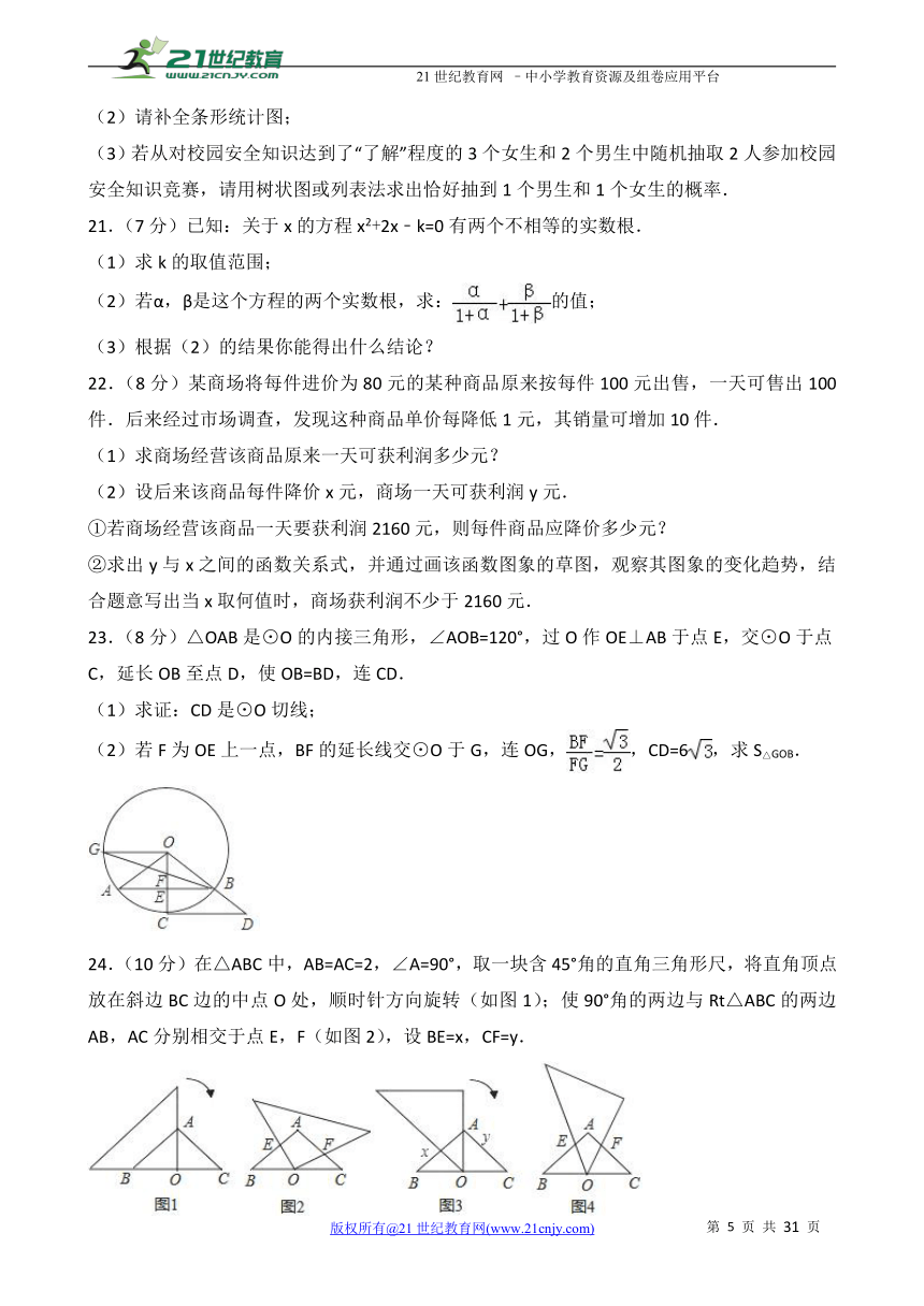 【寒假特辑】人教版数学中考模拟试卷七套卷7（含解析）