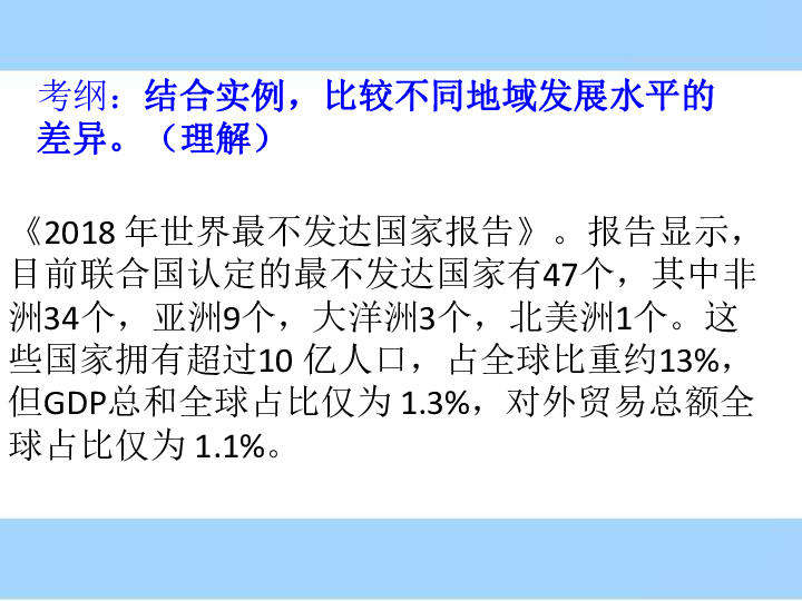 2019年安徽省初中地理学业水平考试扣考纲复习课件（商务星球版-世界地理下册）